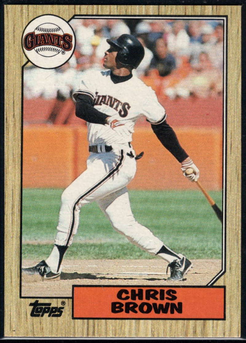 1987 Topps #180 Chris Brown Giants Image 1