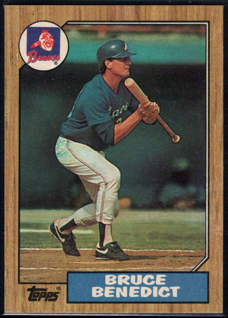 1987 Topps #186 Bruce Benedict Braves Image 1
