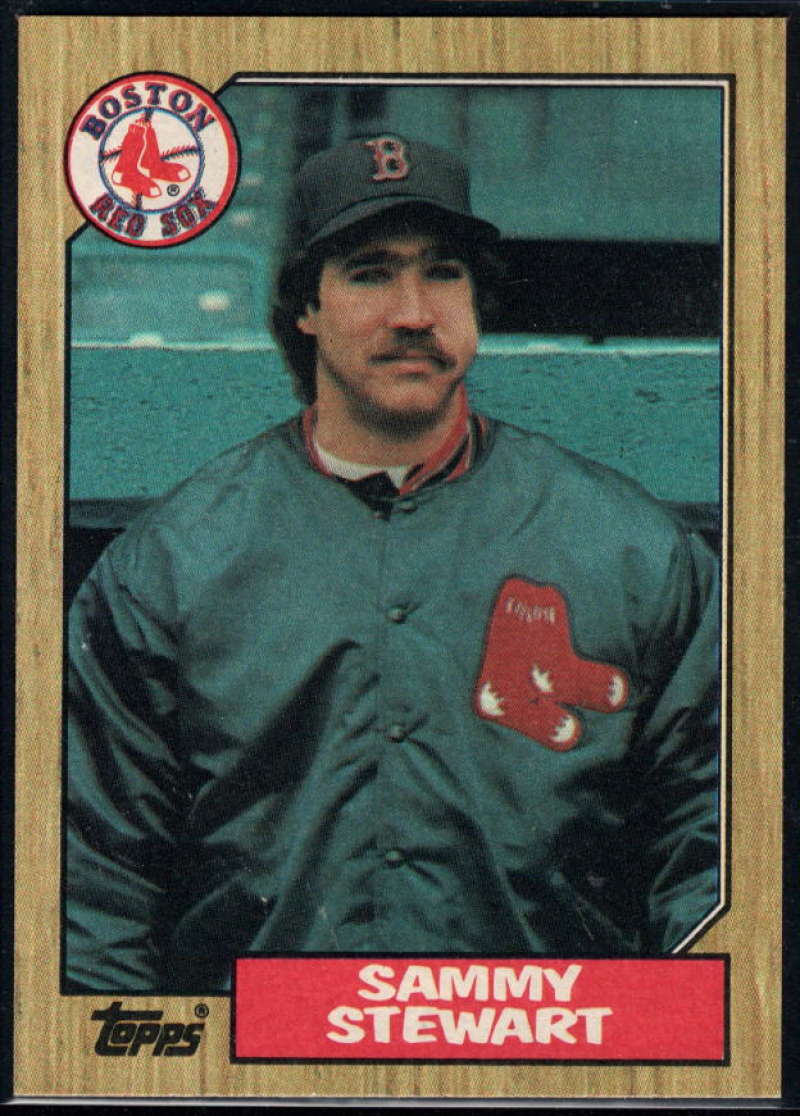 1987 Topps #204 Sammy Stewart Red Sox Image 1