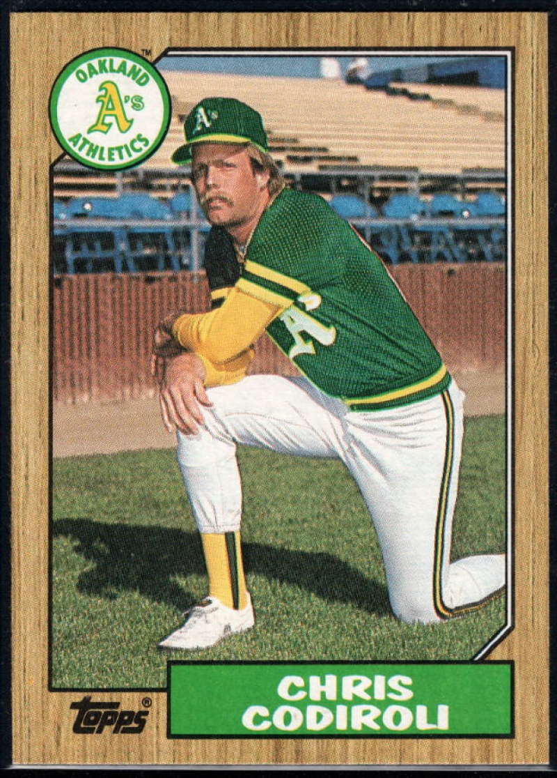 1987 Topps #217 Chris Codiroli Athletics Image 1