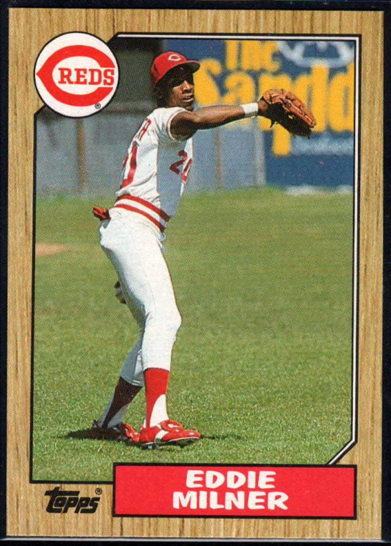 1987 Topps #253 Eddie Milner Reds Image 1