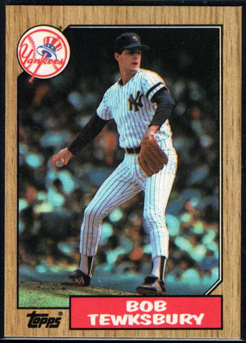 1987 Topps #254 Bob Tewksbury RC Rookie Yankees Image 1