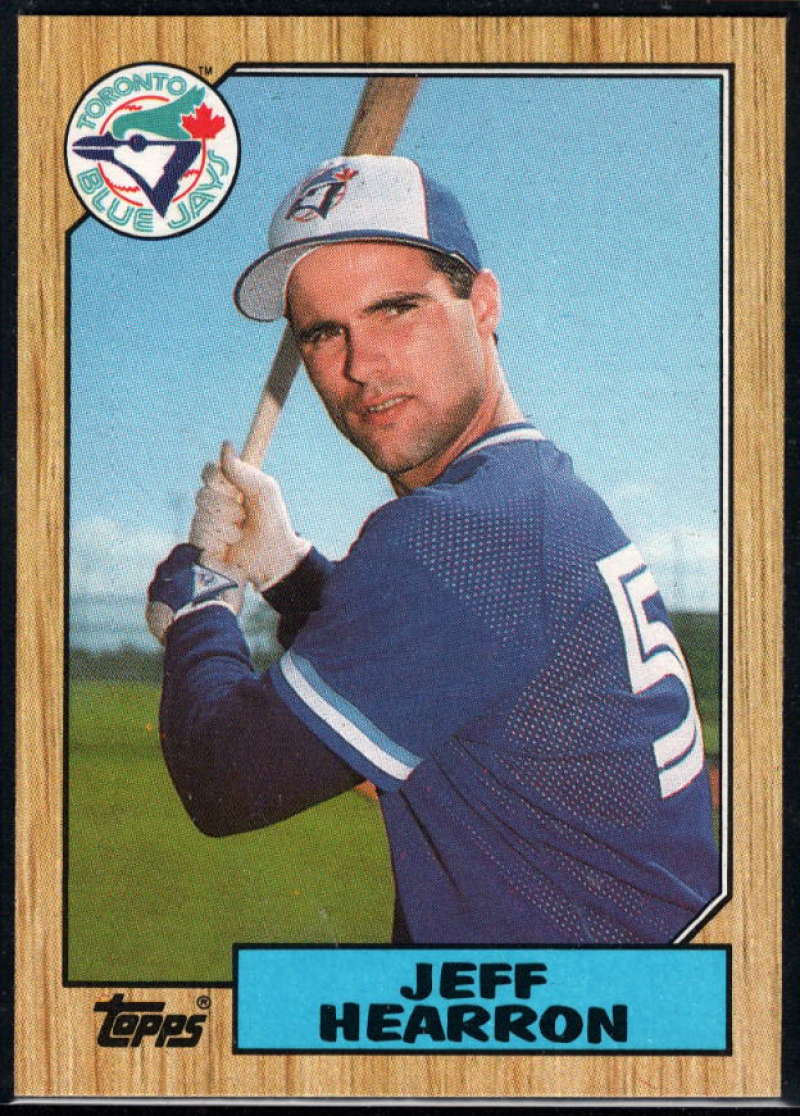 1987 Topps #274 Jeff Hearron UER/ RC Rookie Blue Jays Image 1