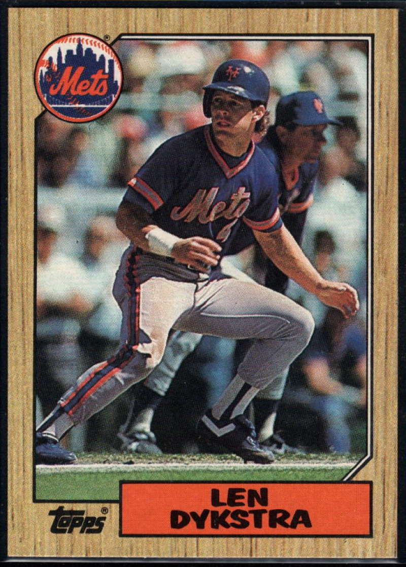 1987 Topps #295 Lenny Dykstra Mets Image 1