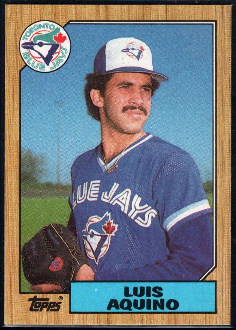 1987 Topps #301 Luis Aquino RC Rookie Blue Jays UER Image 1