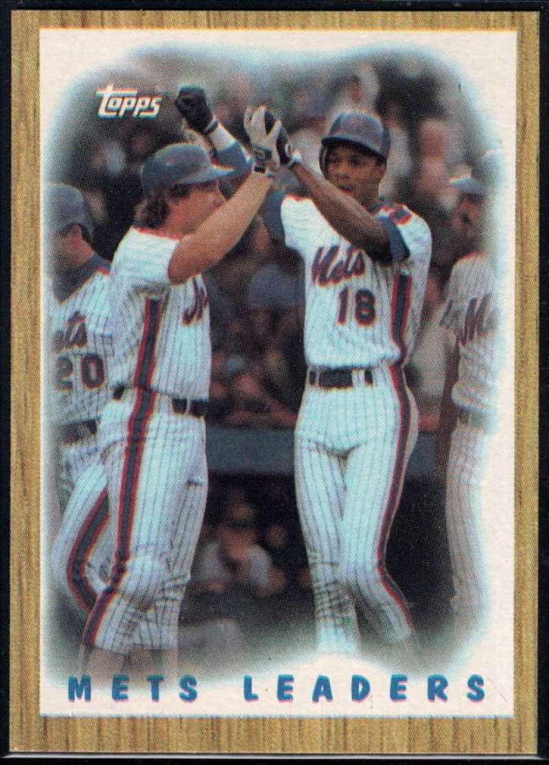 1987 Topps #331 Gary Carter/Darryl Strawberry Mets Mets Leaders Image 1