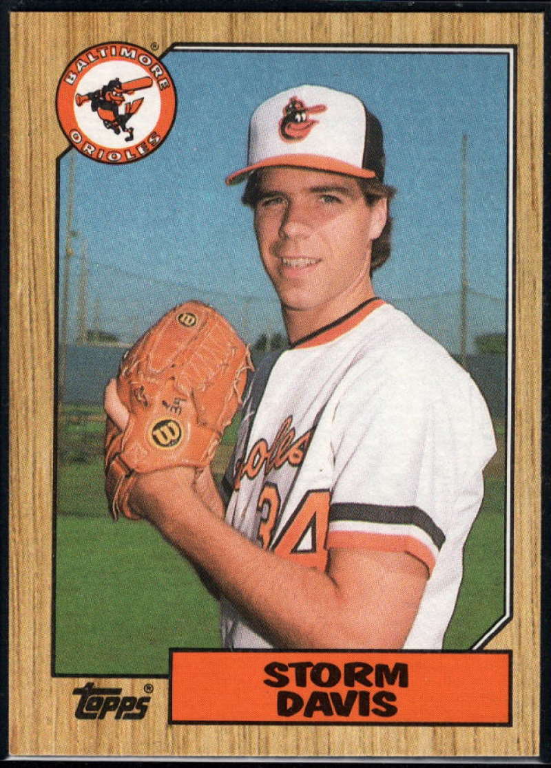 1987 Topps #349 Storm Davis Orioles Image 1
