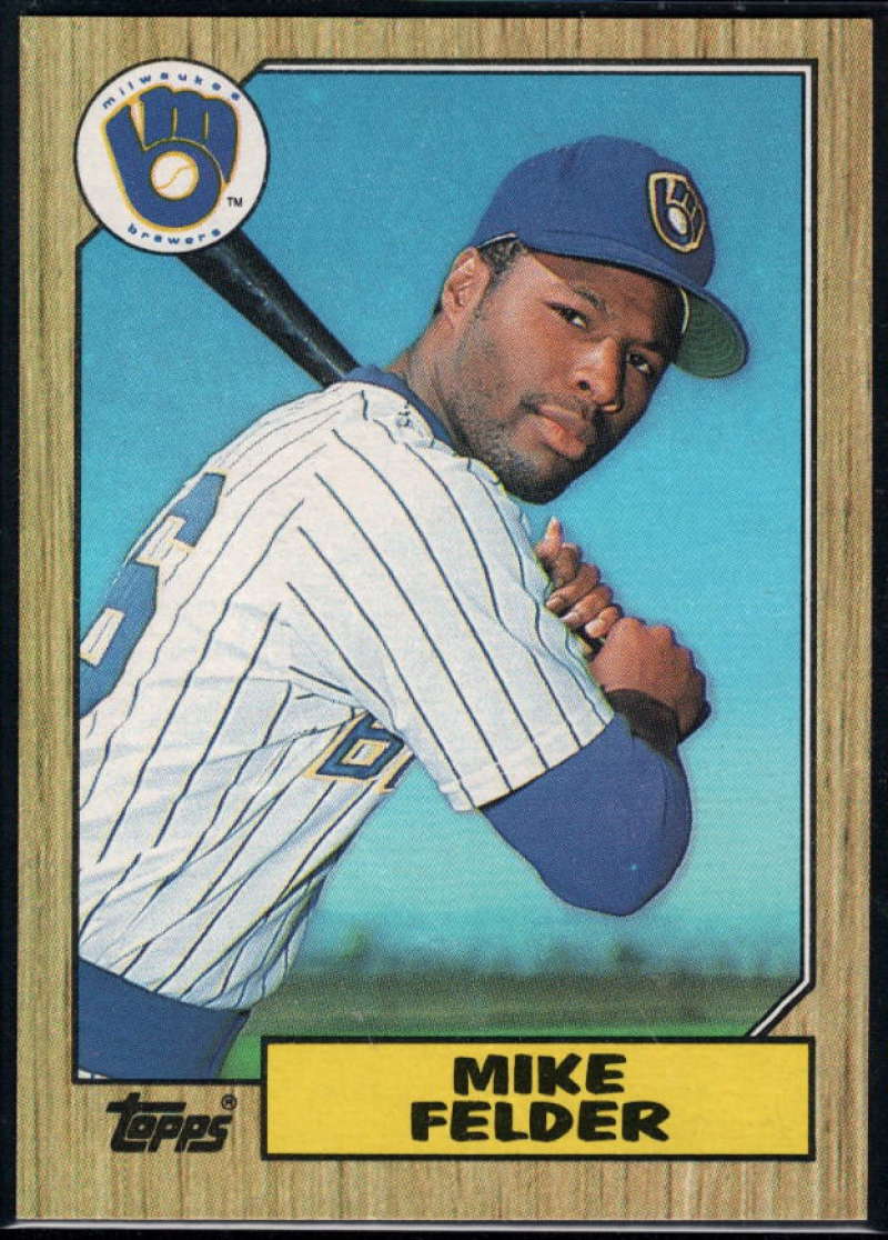 1987 Topps #352 Mike Felder Brewers Image 1