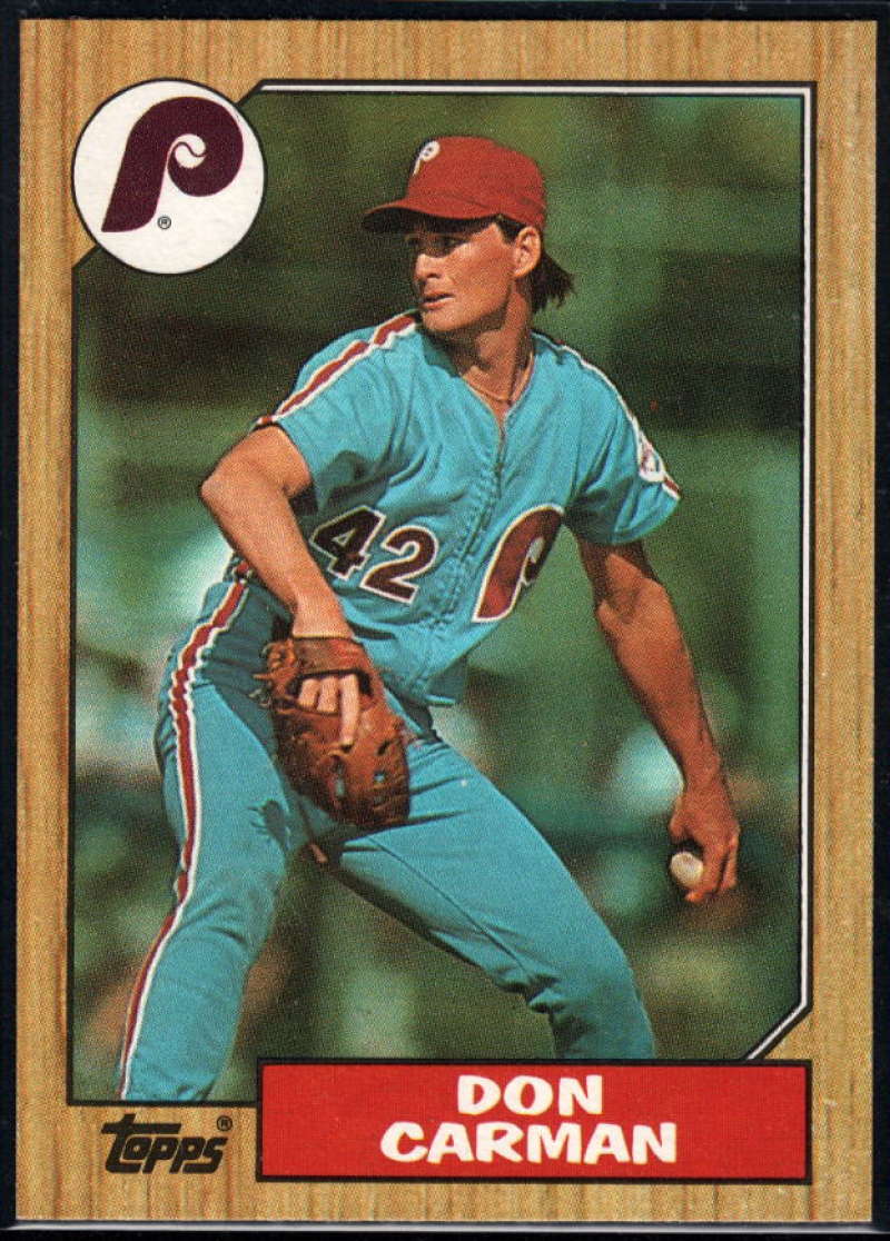 1987 Topps #355 Don Carman Phillies Image 1