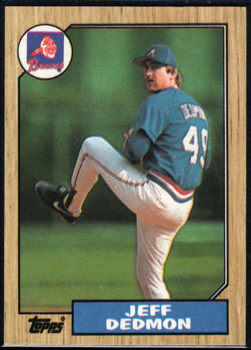1987 Topps #373 Jeff Dedmon Braves Image 1