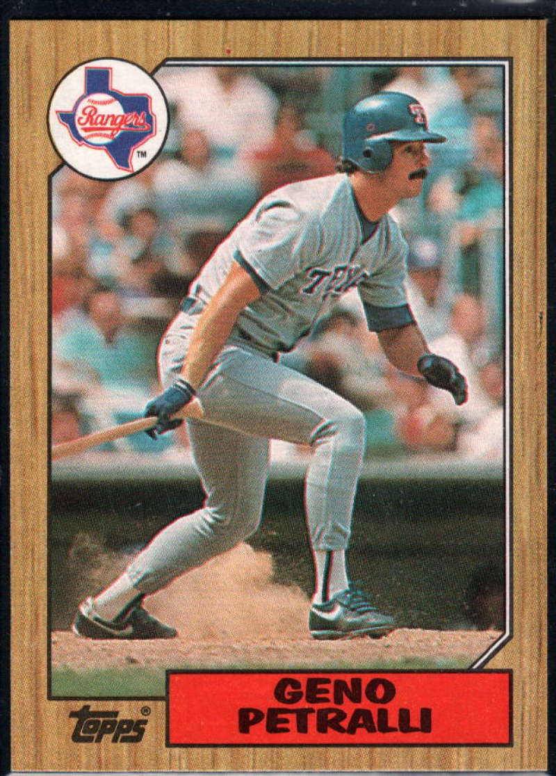 1987 Topps #388 Geno Petralli Rangers Image 1
