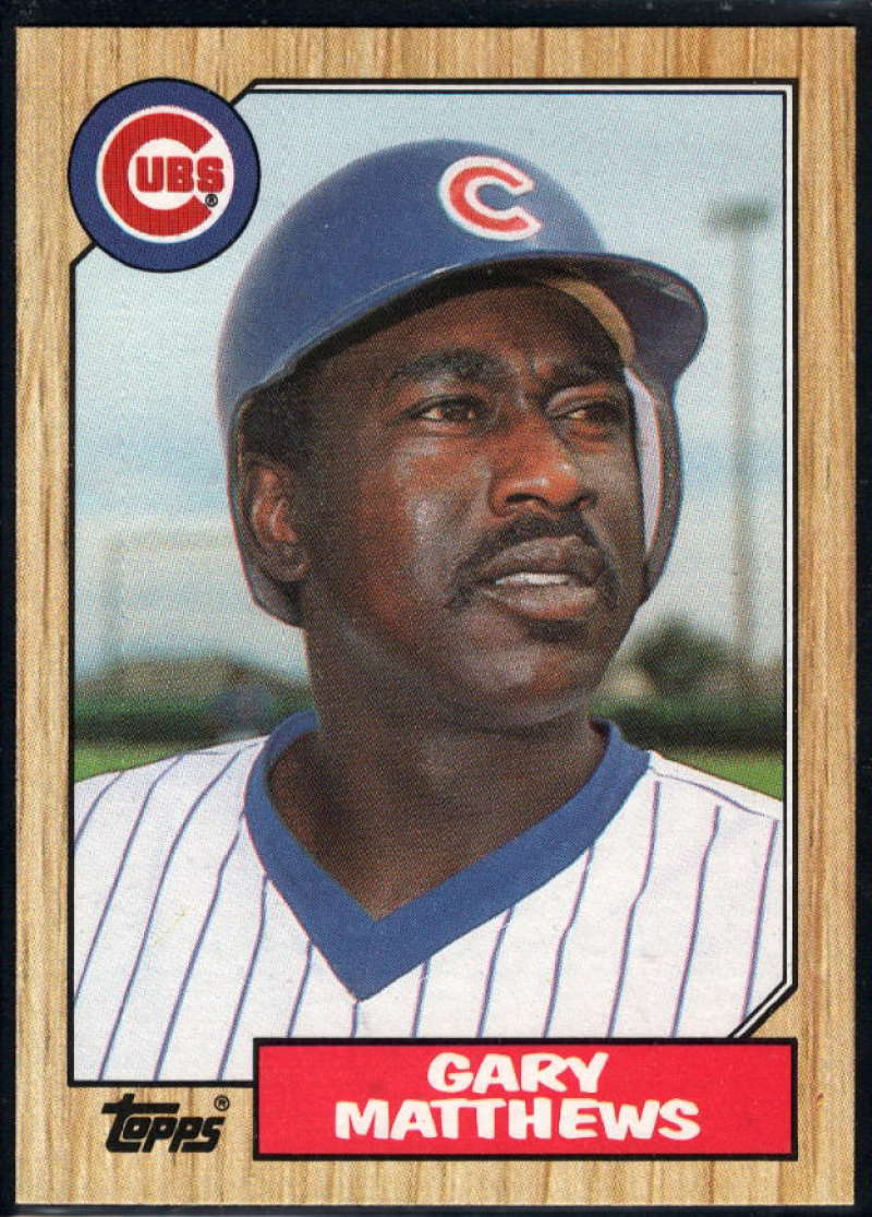 1987 Topps #390 Gary Matthews Cubs Image 1