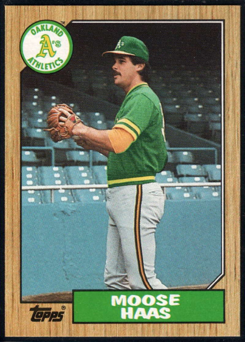 1987 Topps #413 Moose Haas Athletics Image 1