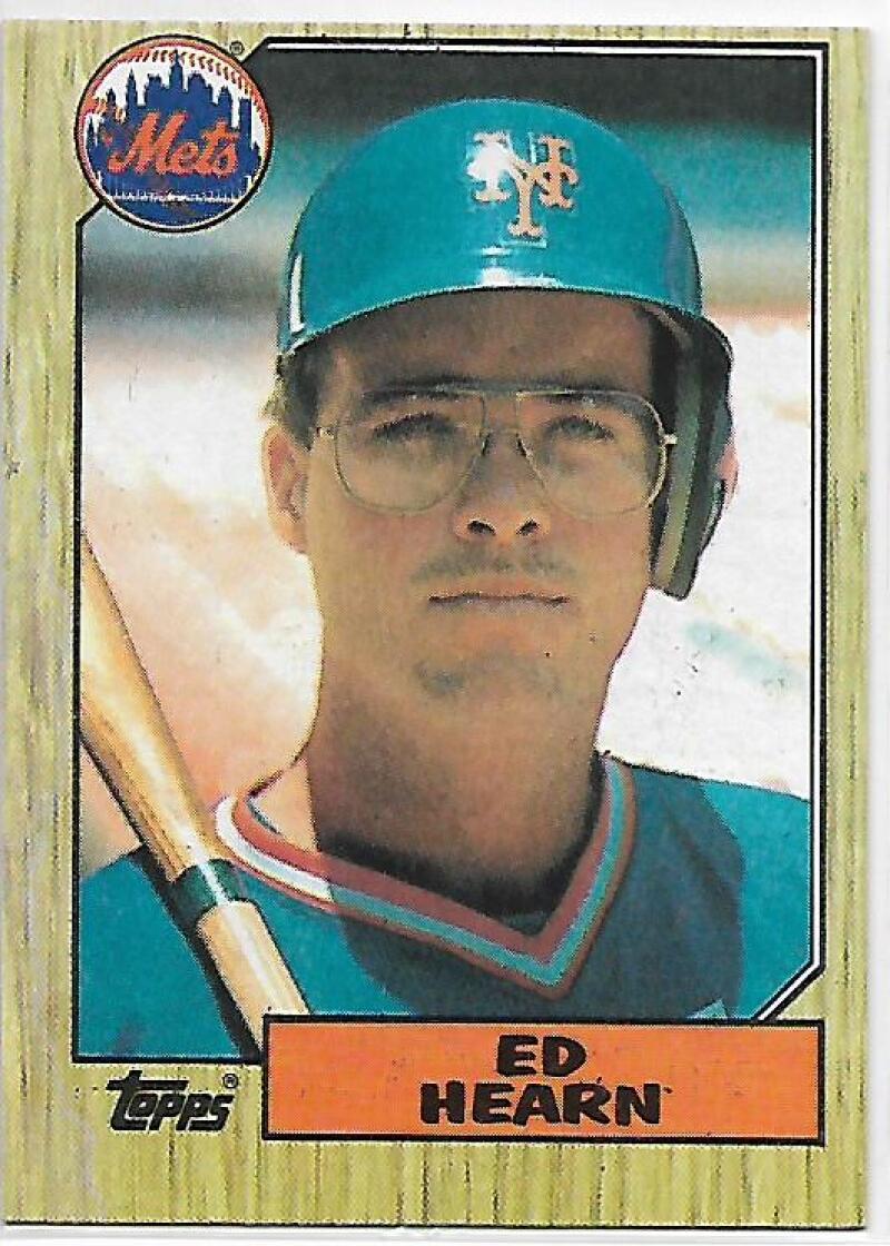 1987 Topps #433 Ed Hearn RC Rookie Mets Image 1