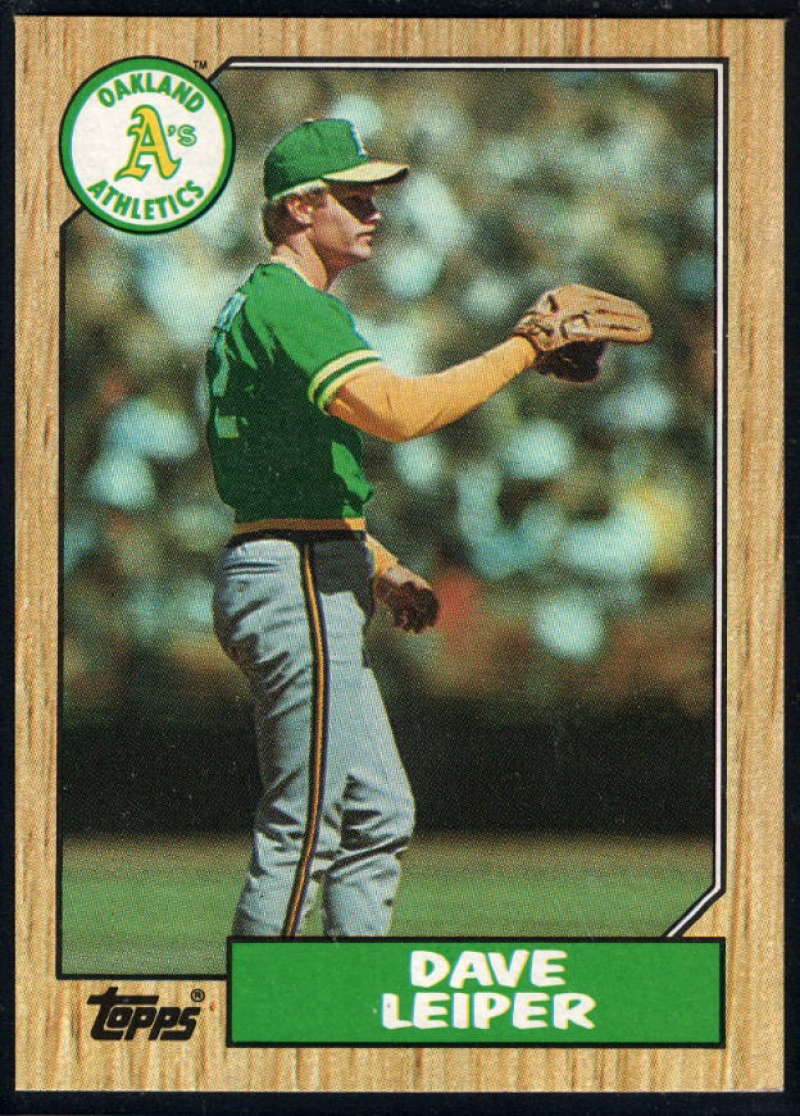 1987 Topps #441 Dave Leiper RC Rookie Athletics Image 1