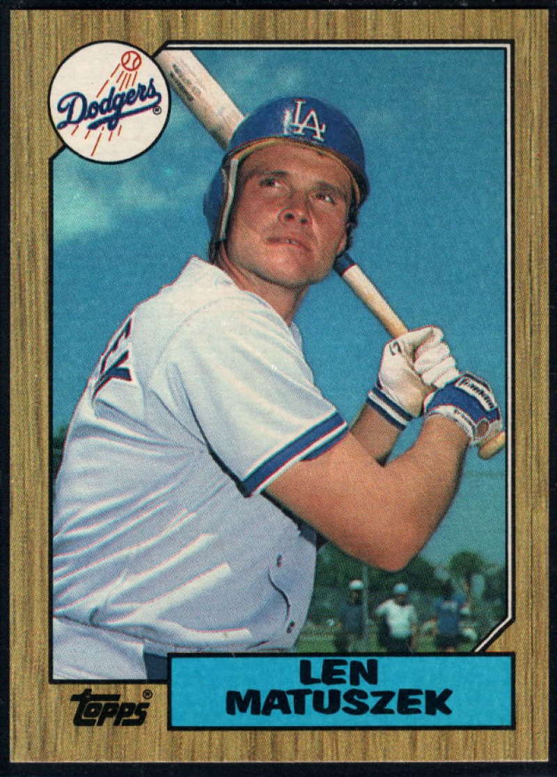 1987 Topps #457 Len Matuszek Dodgers Image 1