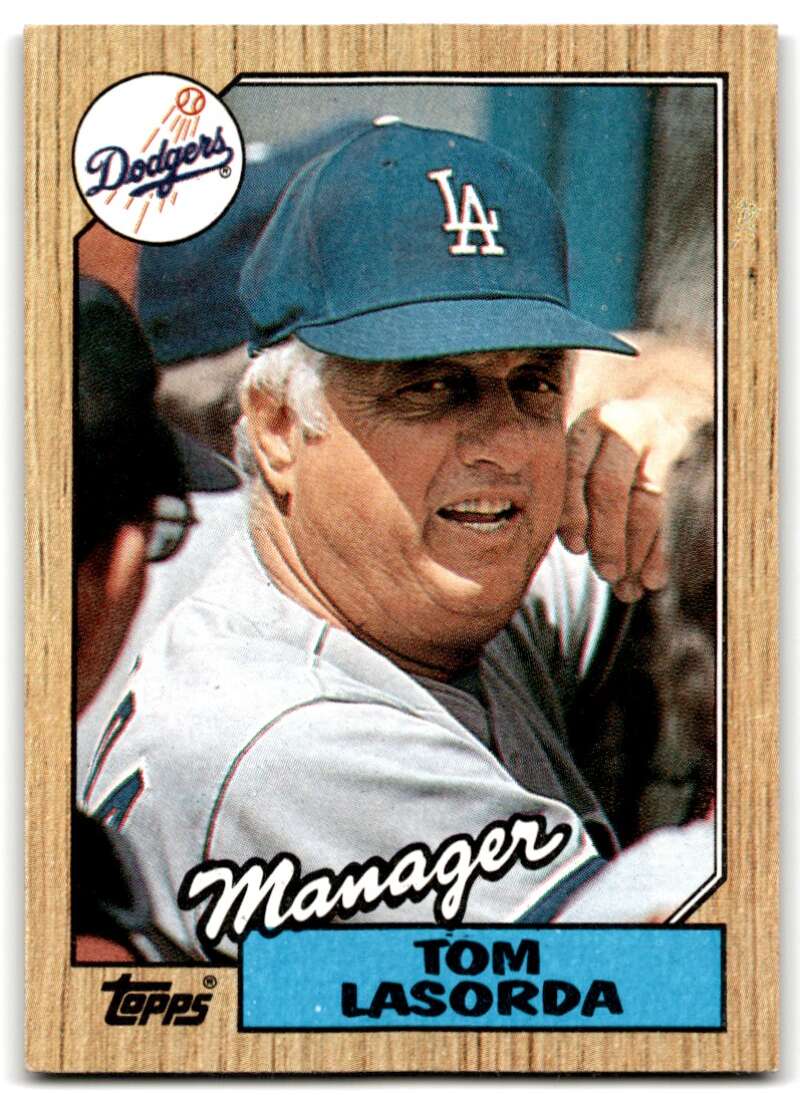 1987 Topps #493 Tommy Lasorda Dodgers MG Image 1