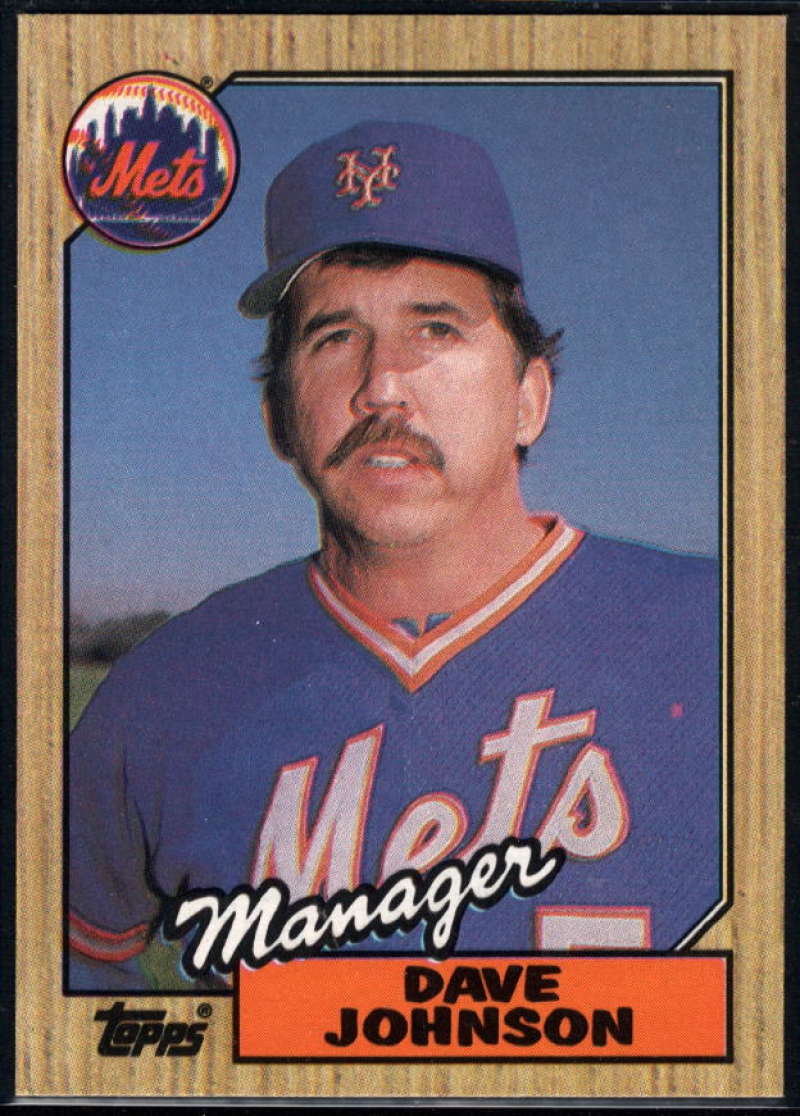 1987 Topps #543 Davey Johnson Mets MG Image 1