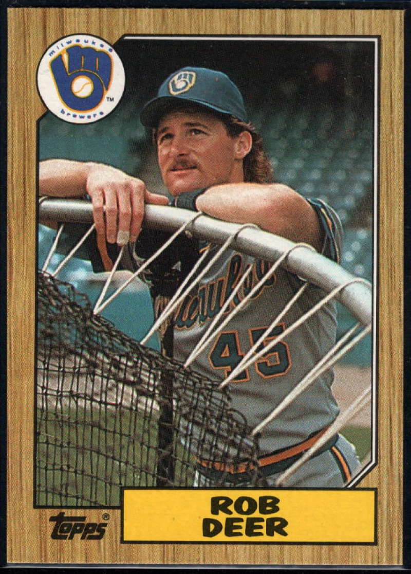 1987 Topps #547 Rob Deer Brewers Image 1