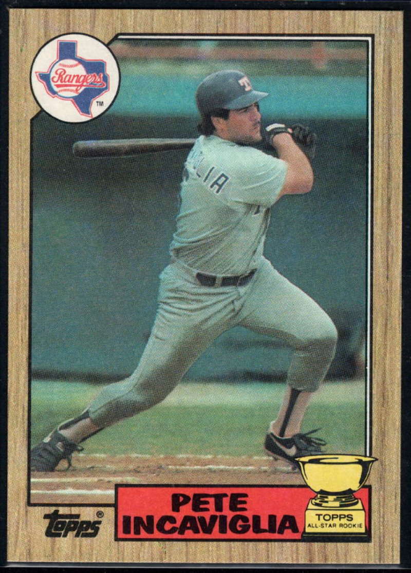 1987 Topps #550 Pete Incaviglia RC Rookie Rangers Image 1