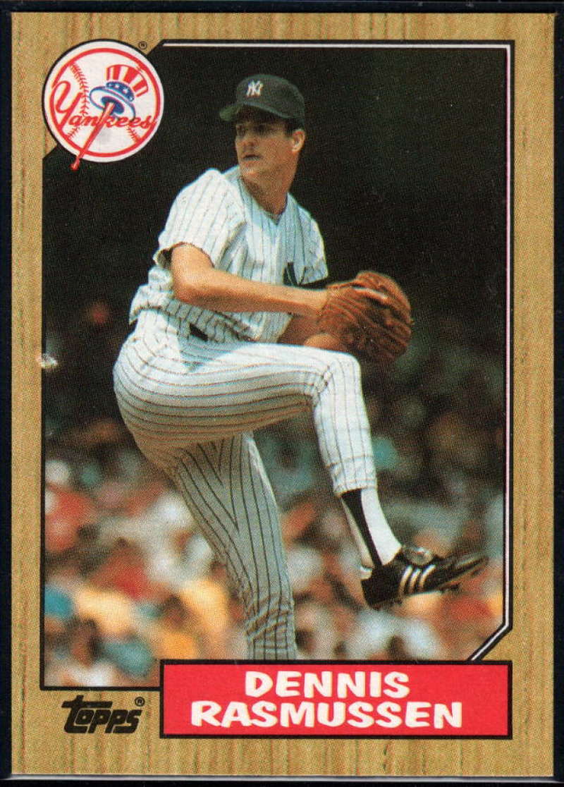 1987 Topps #555 Dennis Rasmussen Yankees Image 1