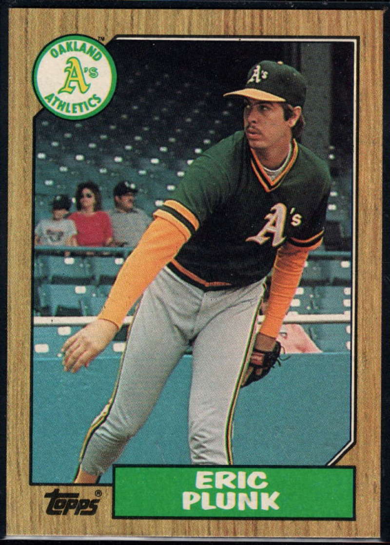 1987 Topps #587 Eric Plunk Athletics Image 1