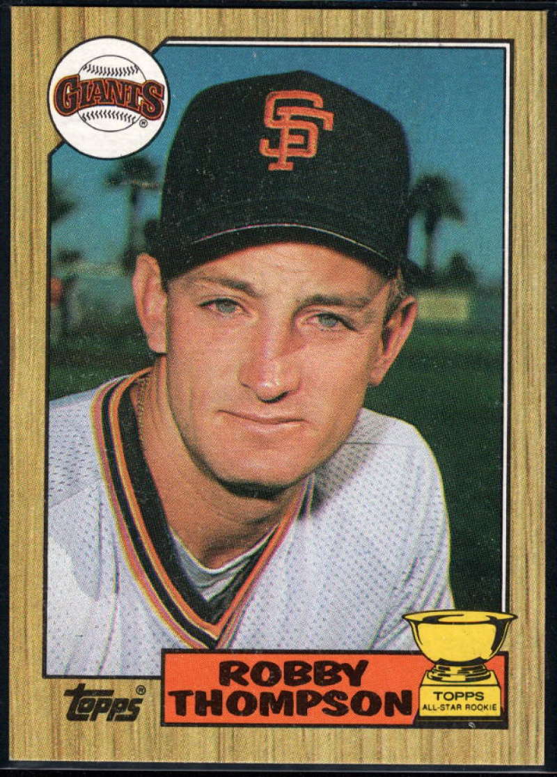 1987 Topps #658 Robby Thompson RC Rookie Giants Image 1