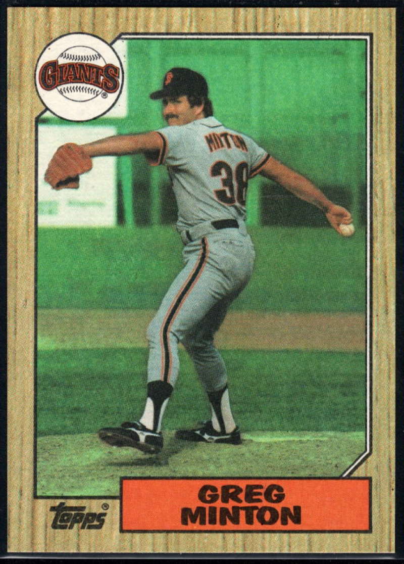 1987 Topps #724 Greg Minton Giants Image 1