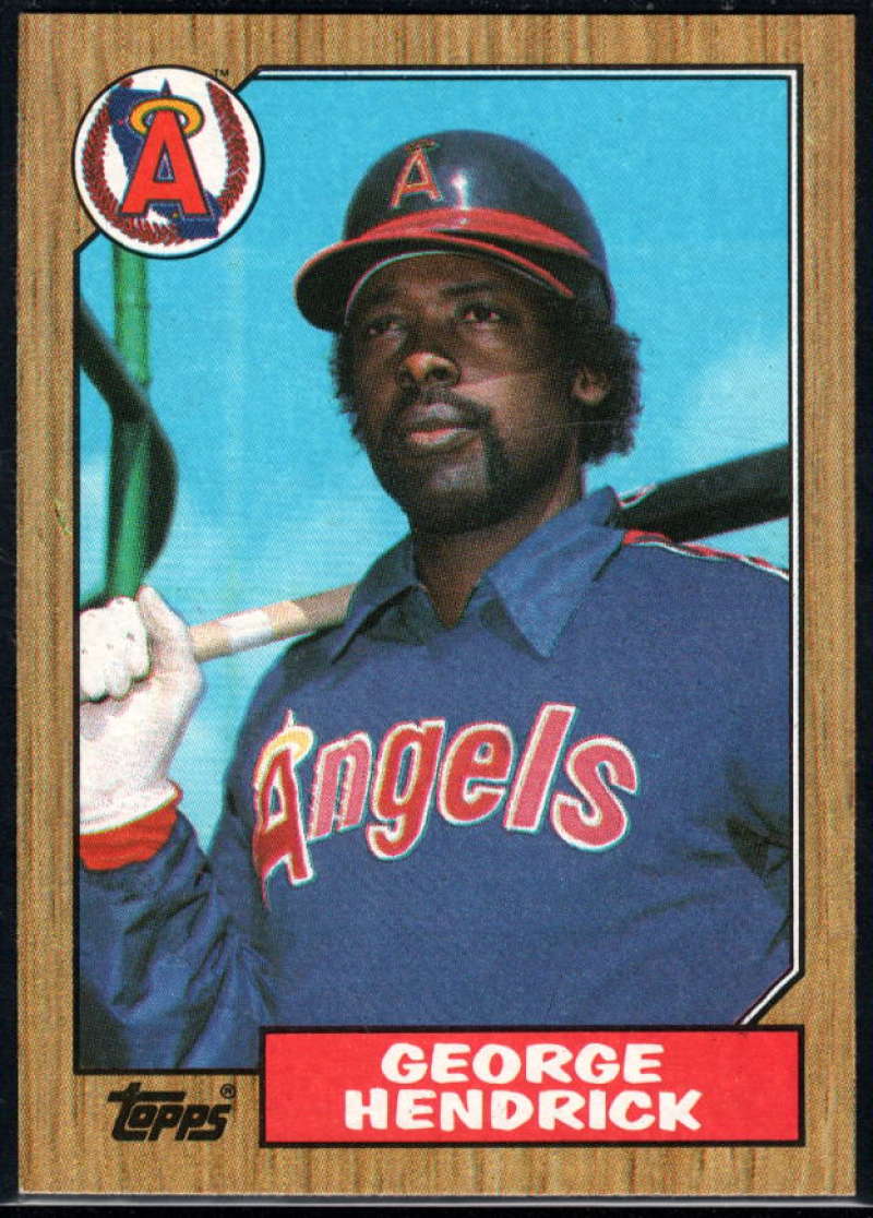 1987 Topps #725 George Hendrick Angels Image 1