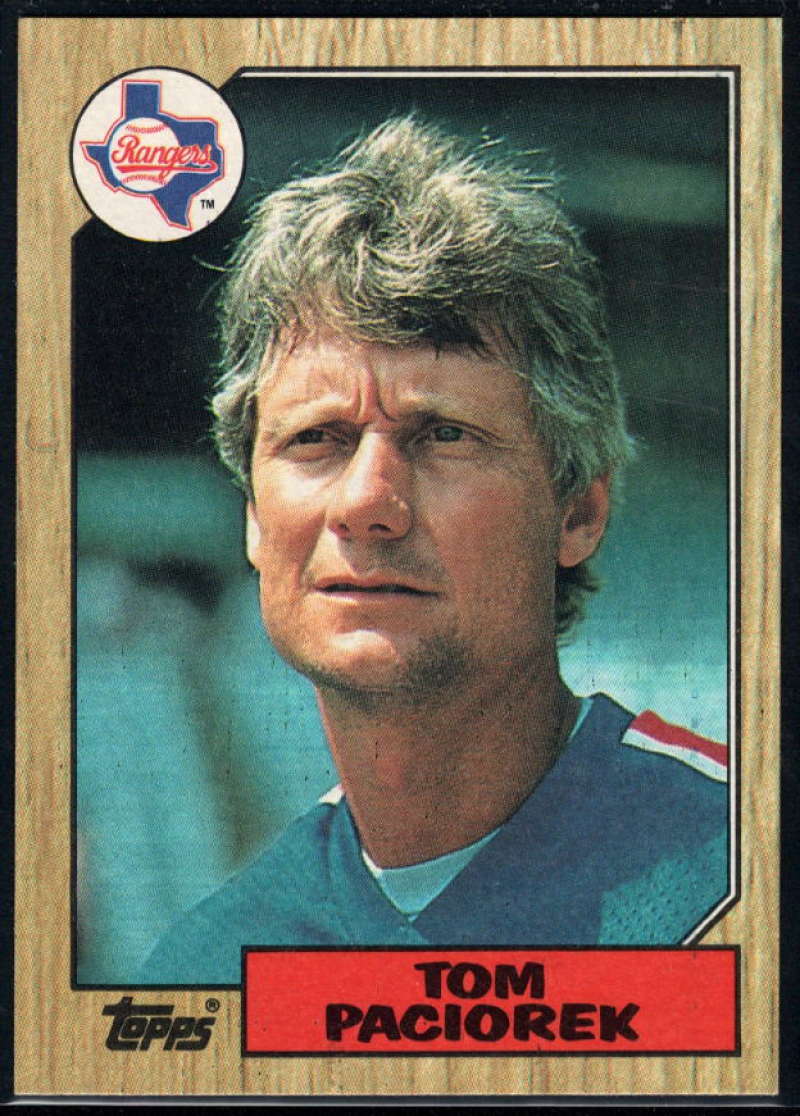 1987 Topps #729 Tom Paciorek Rangers Image 1