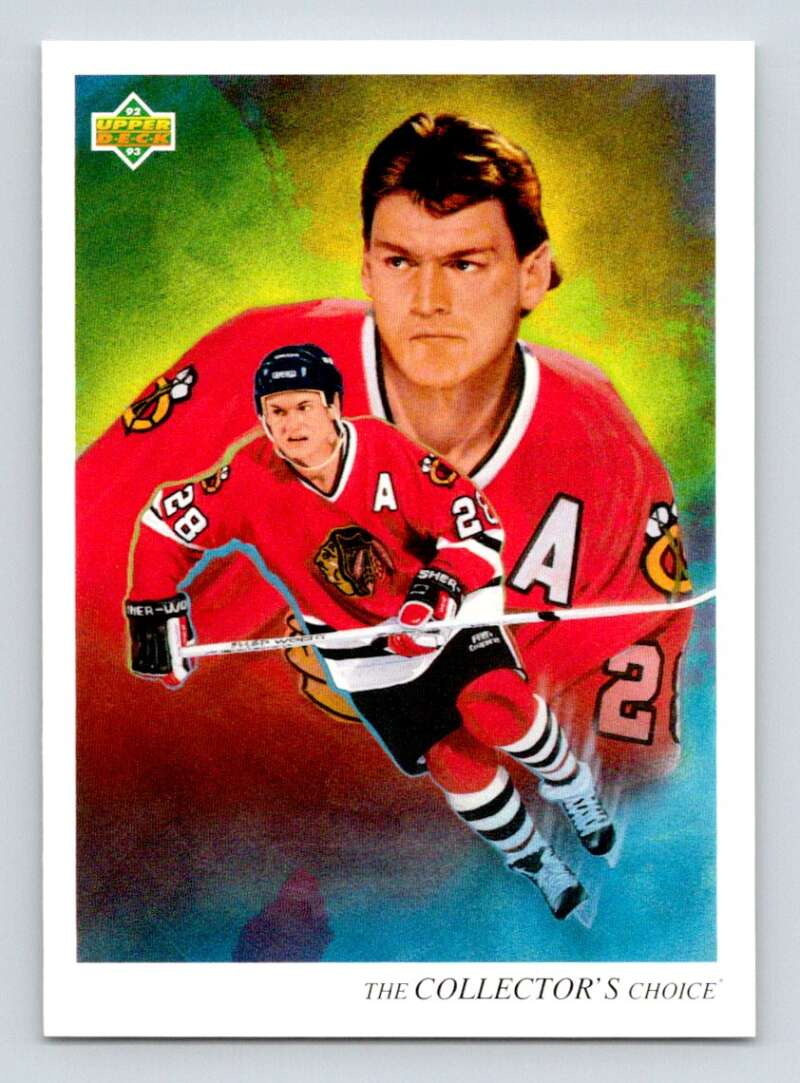 1992-93 Upper Deck Hockey #4 Steve Larmer TC Chicago Blackhawks Image 1