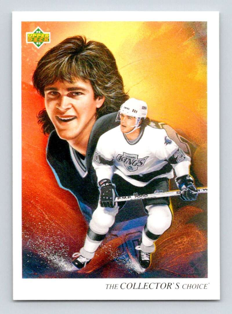 1992-93 Upper Deck Hockey #8 Luc Robitaille TC Los Angeles Kings Image 1