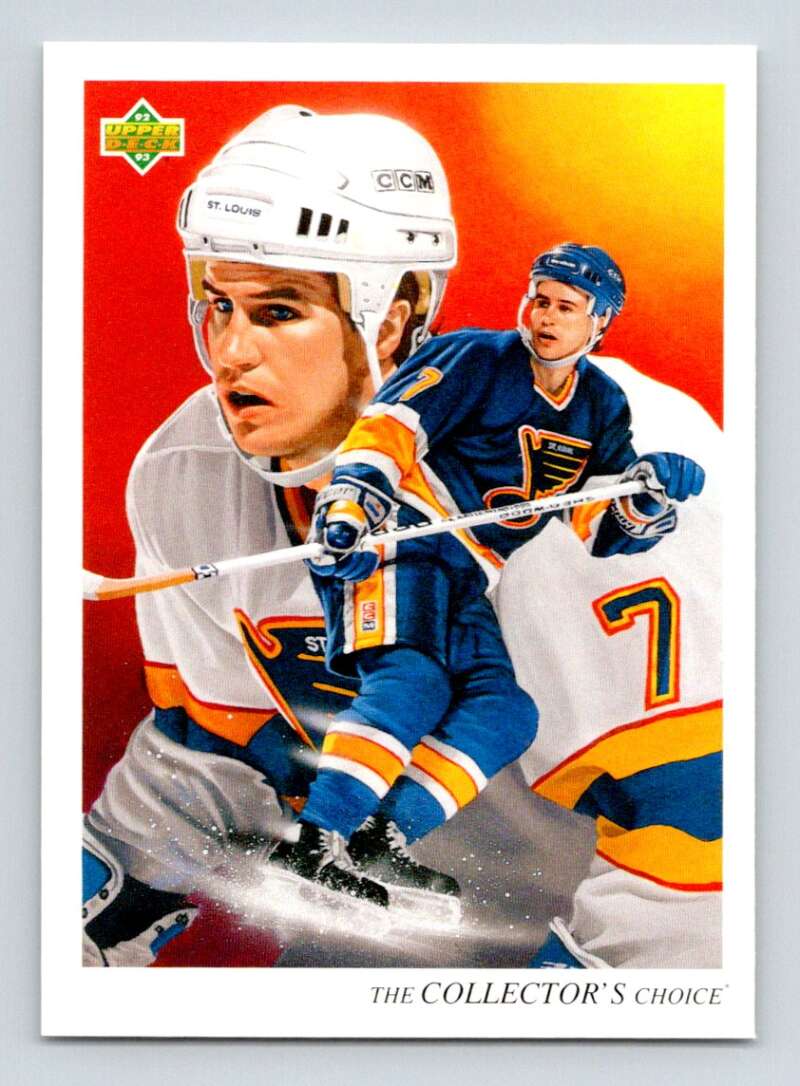 1992-93 Upper Deck Hockey #18 Nelson Emerson TC St. Louis Blues Image 1