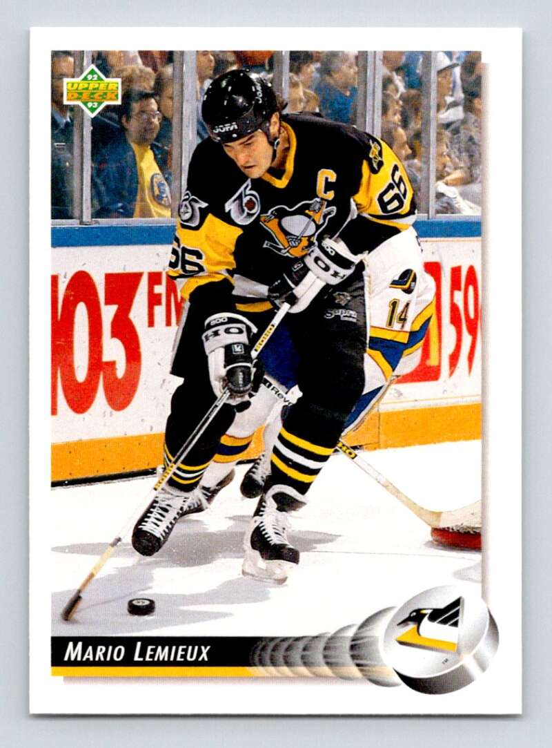 1992-93 Upper Deck Hockey #26 Mario Lemieux Pittsburgh Penguins Image 1