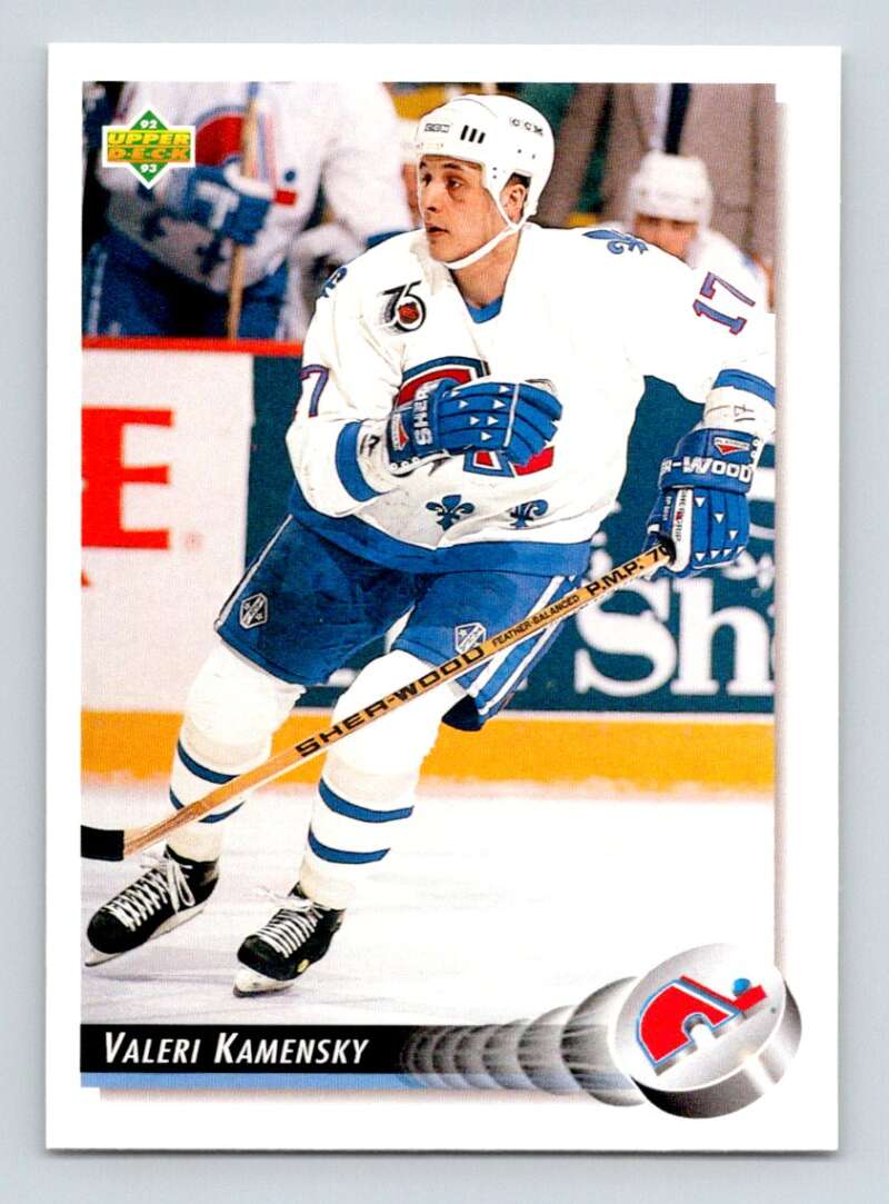 1992-93 Upper Deck Hockey #27 Valeri Kamensky Quebec Nordiques Image 1