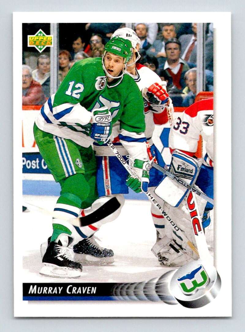 1992-93 Upper Deck Hockey #49 Murray Craven Hartford Whalers Image 1
