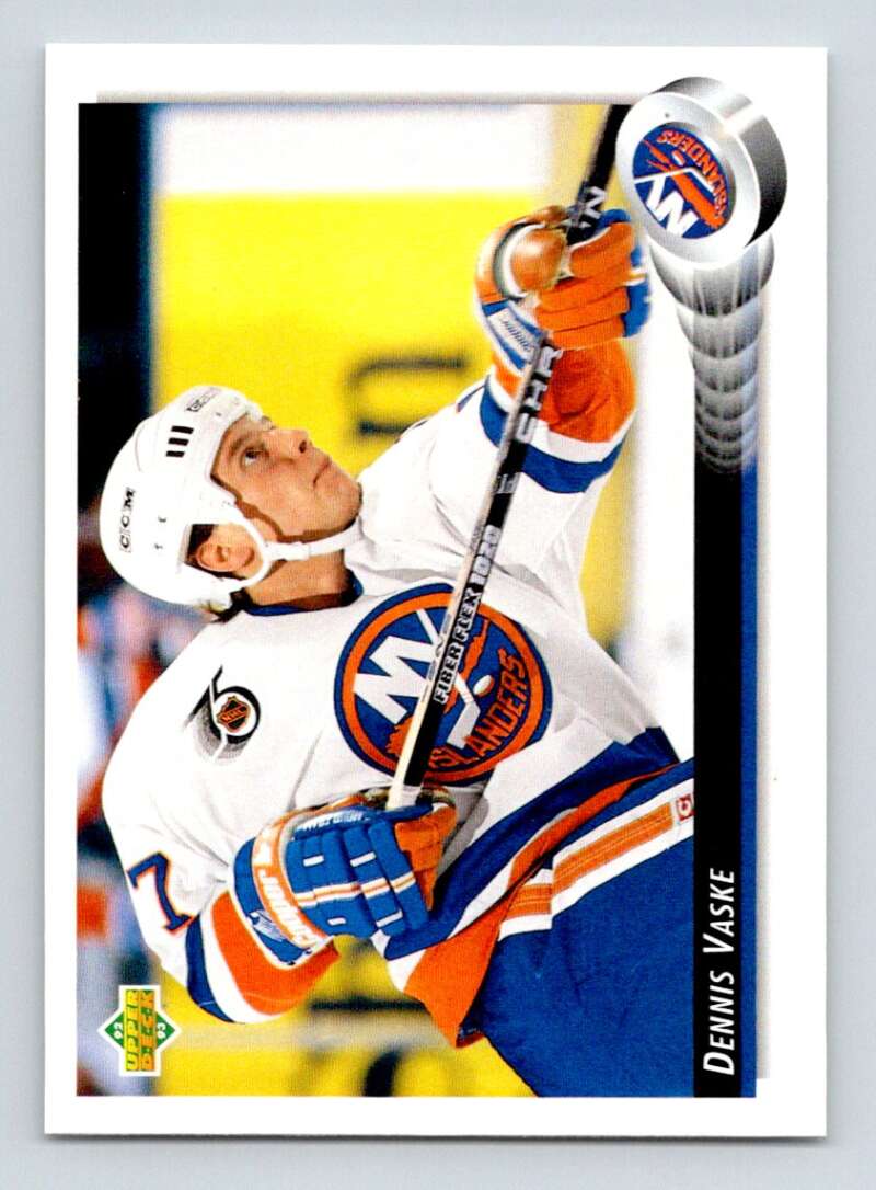1992-93 Upper Deck Hockey #50 Dennis Vaske New York Islanders Image 1