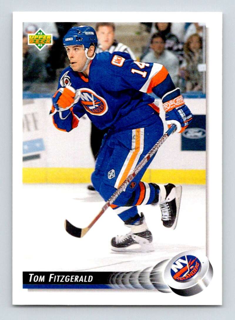 1992-93 Upper Deck Hockey #52 Tom Fitzgerald New York Islanders Image 1