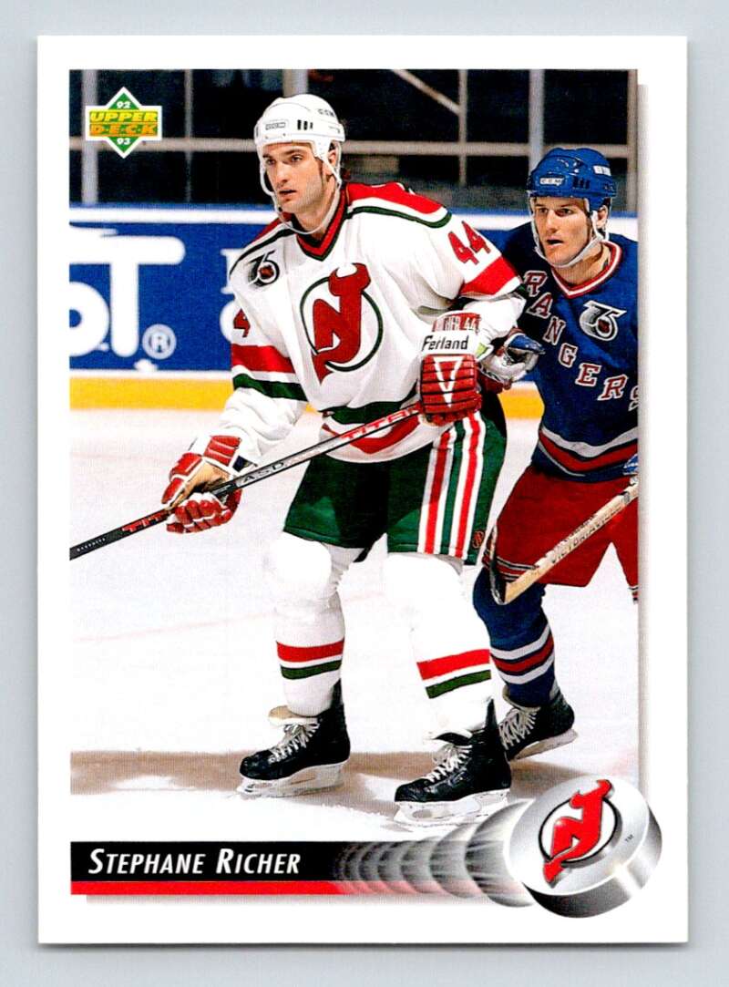 1992-93 Upper Deck Hockey #56 Stephane Richer New Jersey Devils Image 1