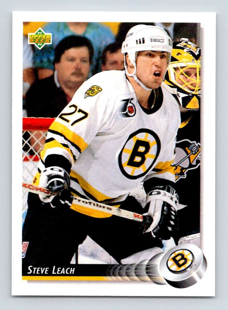 1992-93 Upper Deck Hockey #61 Steve Leach Boston Bruins Image 1