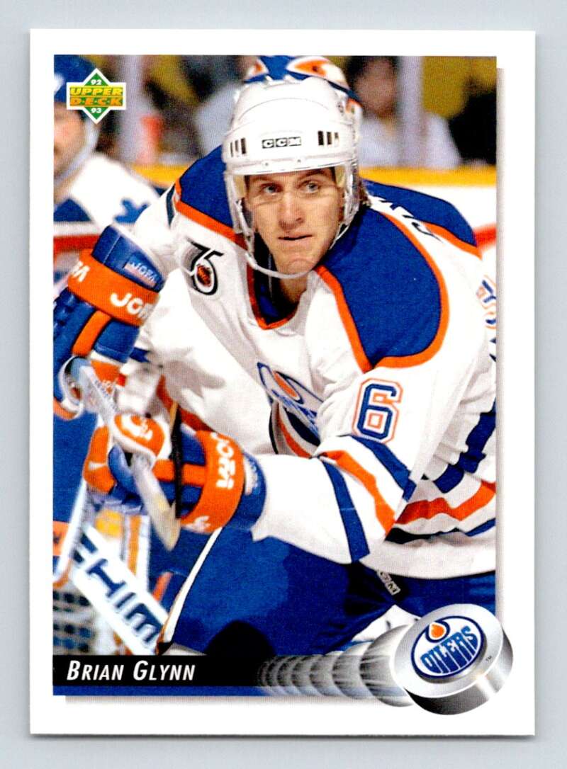1992-93 Upper Deck Hockey #64 Brian Glynn Edmonton Oilers Image 1
