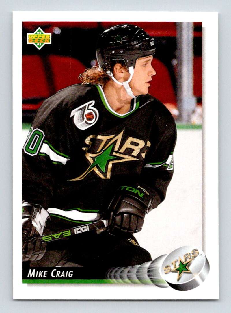 1992-93 Upper Deck Hockey #65 Mike Craig Minnesota North Stars Image 1