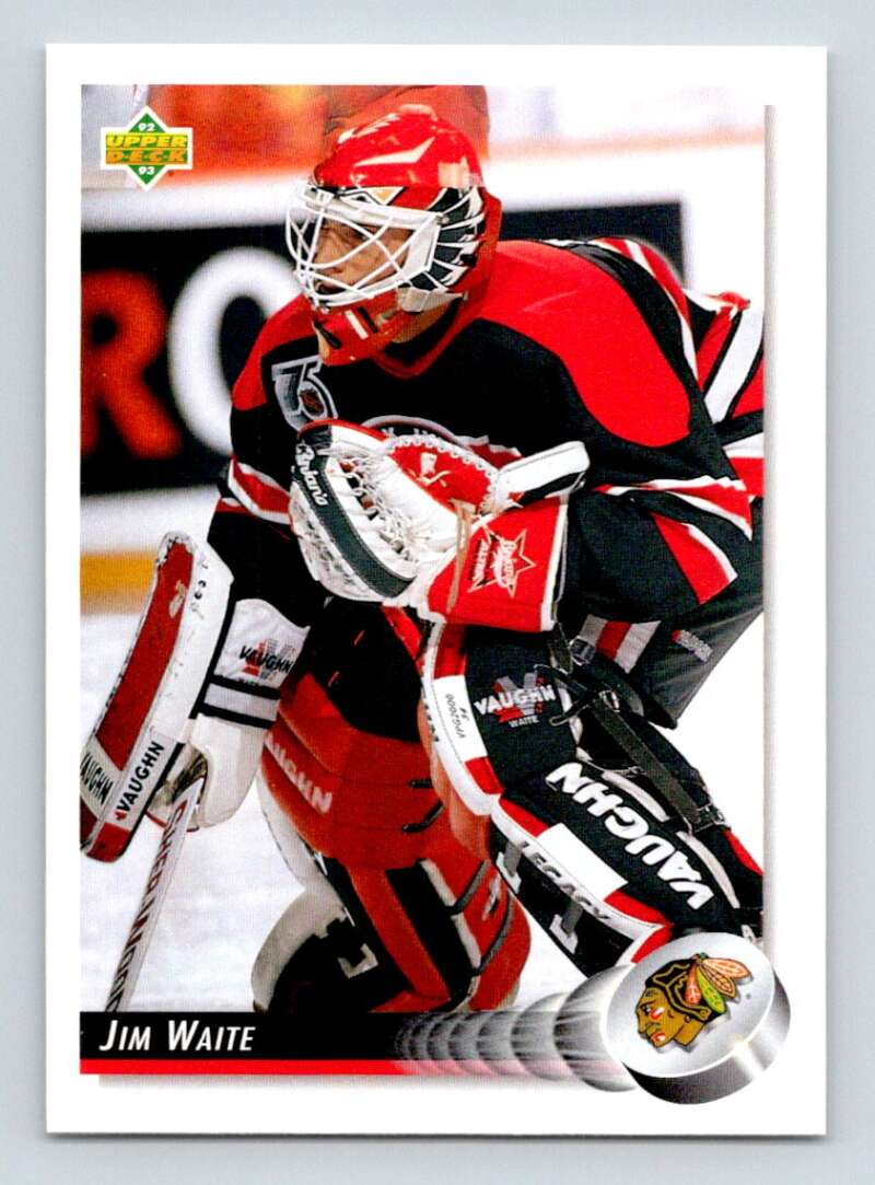 1992-93 Upper Deck Hockey #67 Jim Waite Chicago Blackhawks Image 1