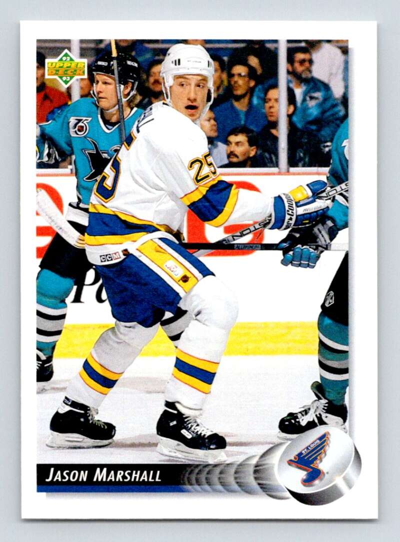 1992-93 Upper Deck Hockey #68 Jason Marshall St. Louis Blues Image 1