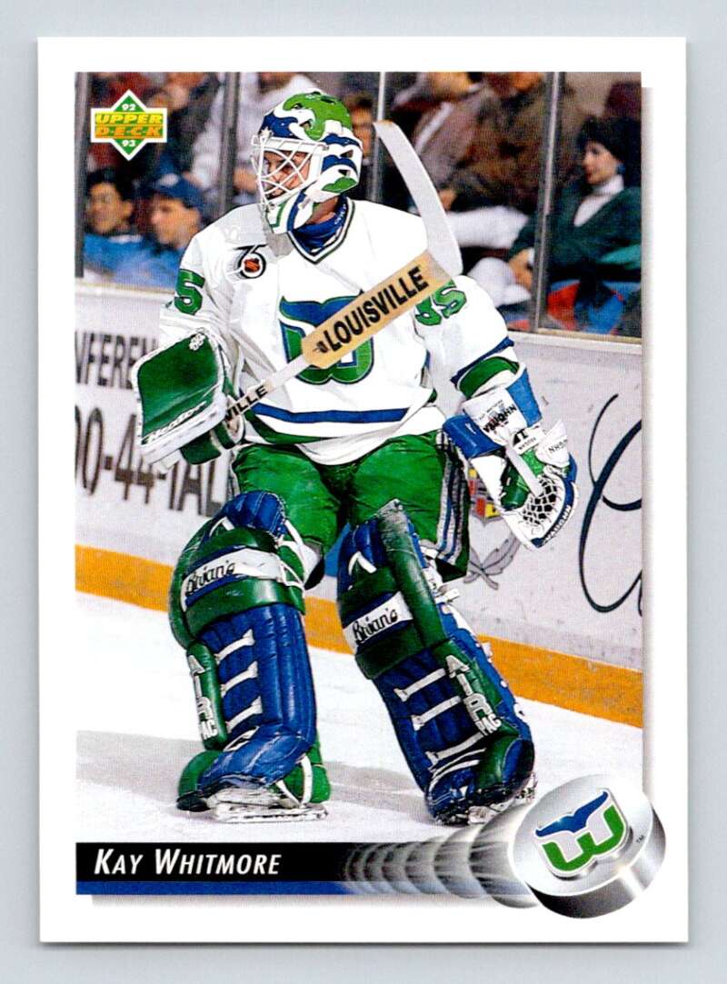 1992-93 Upper Deck Hockey #76 Kay Whitmore Hartford Whalers Image 1