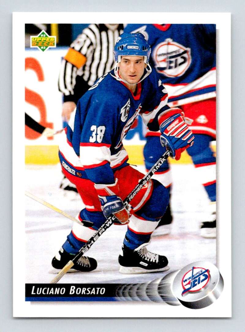 1992-93 Upper Deck Hockey #77 Luciano Borsato Winnipeg Jets Image 1