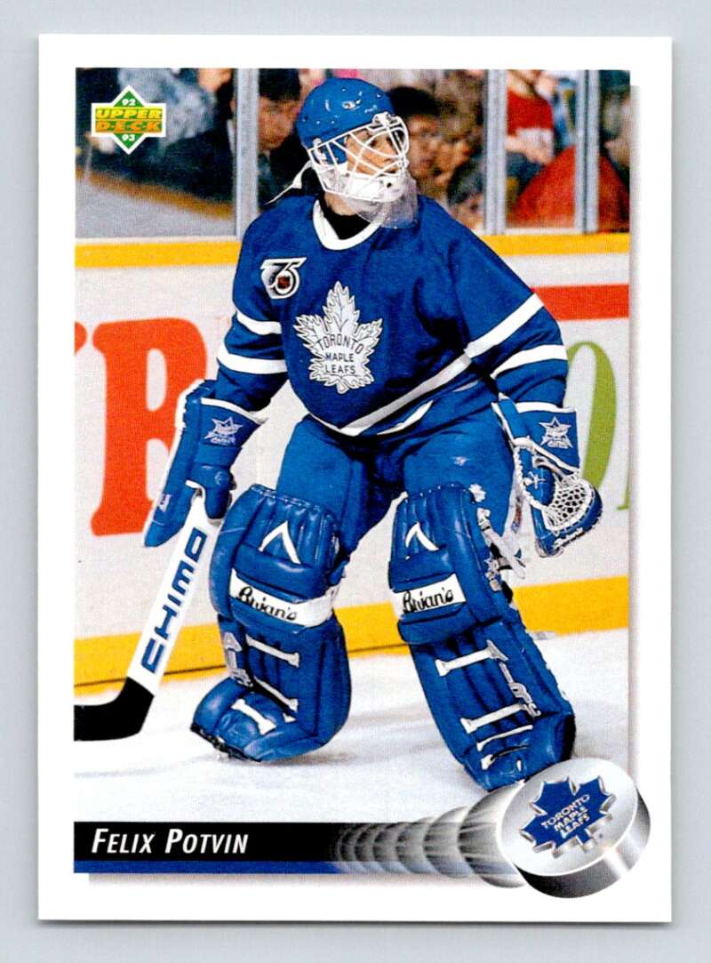 1992-93 Upper Deck Hockey #79 Felix Potvin Toronto Maple Leafs Image 1