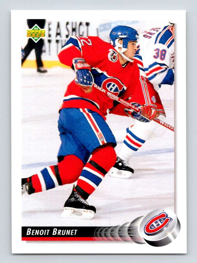 1992-93 Upper Deck Hockey #80 Benoit Brunet Montreal Canadiens Image 1