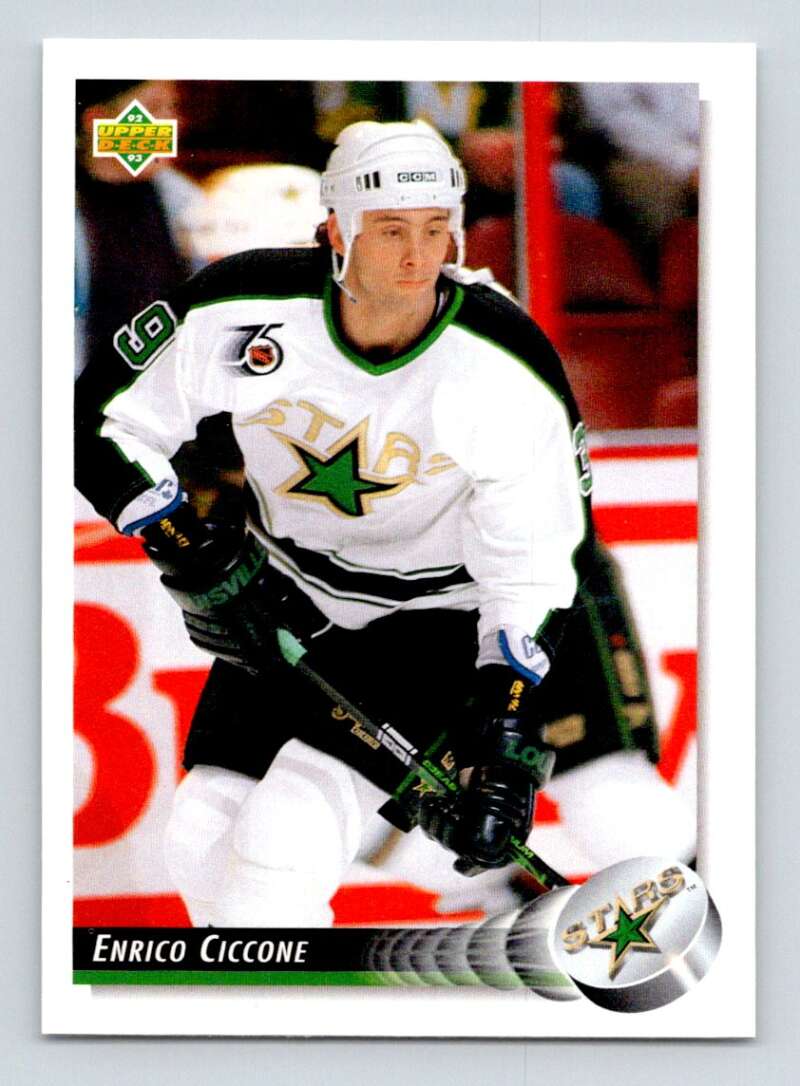 1992-93 Upper Deck Hockey #90 Enrico Ciccone Minnesota North Stars Image 1