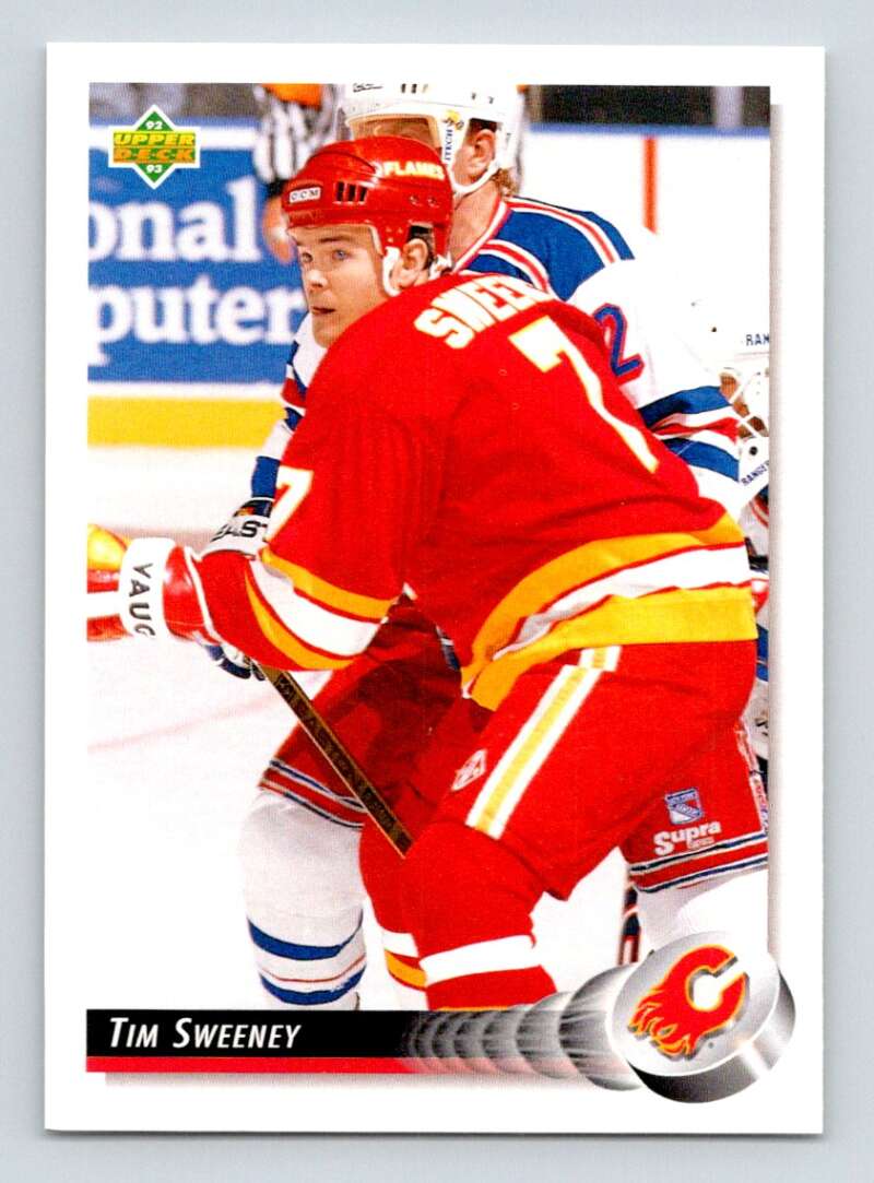 1992-93 Upper Deck Hockey #95 Tim Sweeney Calgary Flames Image 1